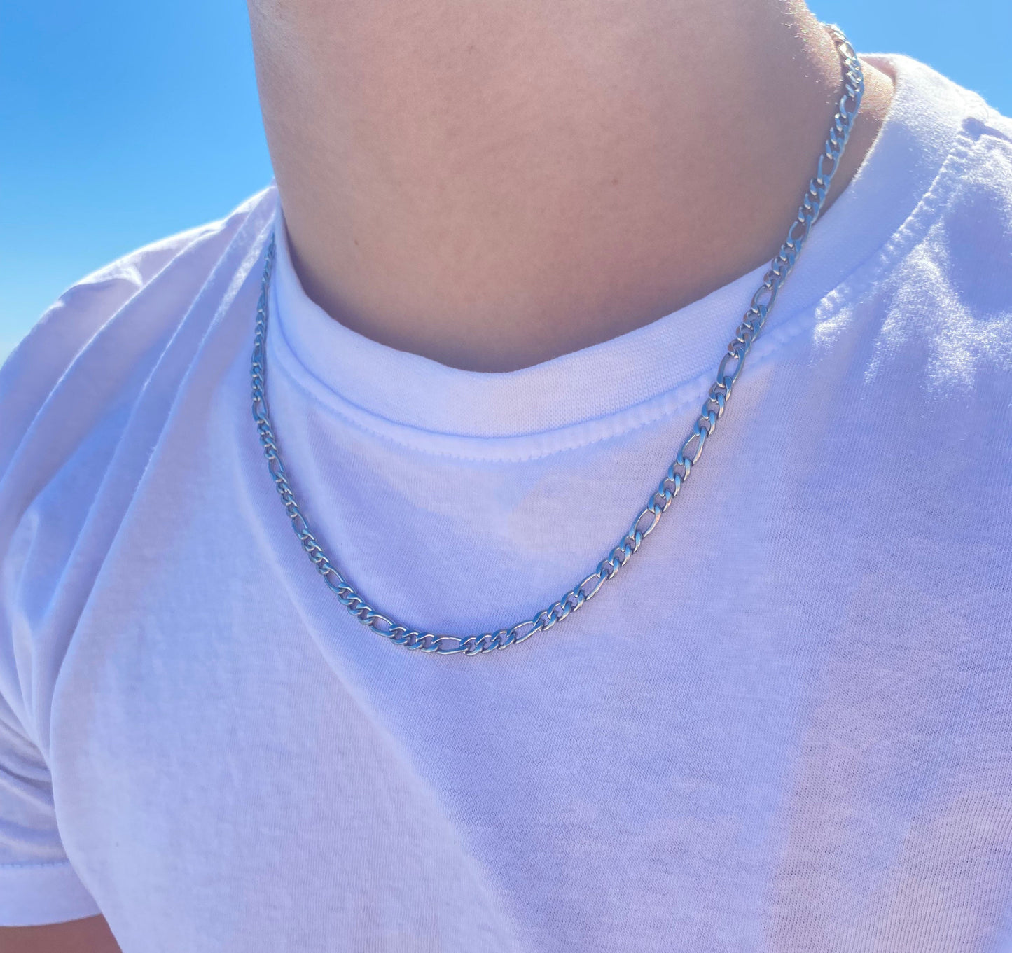Silver Italian Figaro Chain 5mm