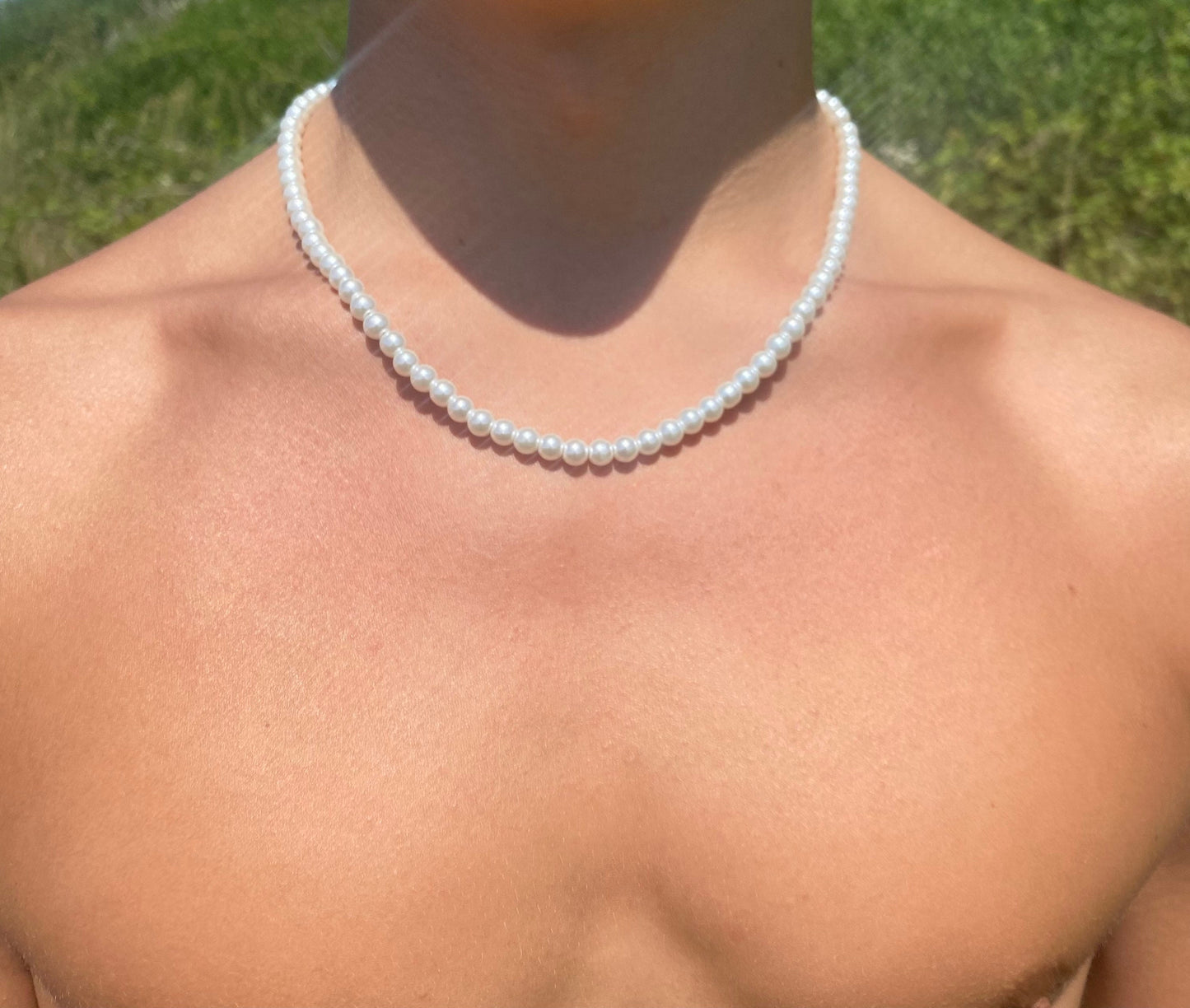 Mens Signature Pearl Necklace 6mm