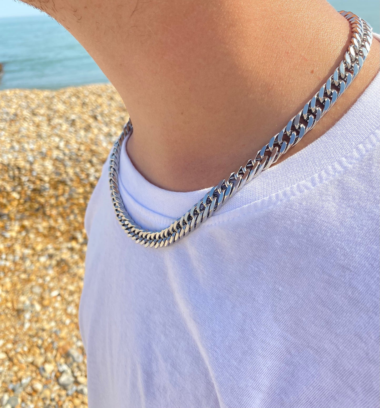 Silver Cuban Chain 10mm