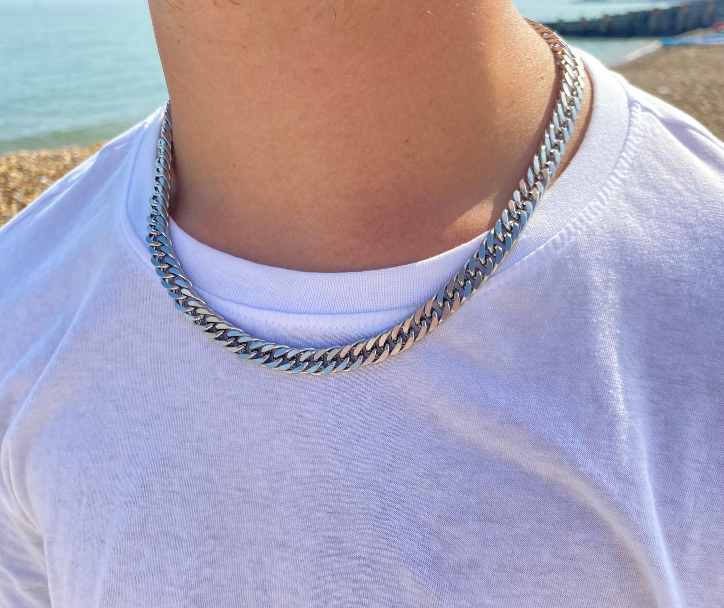 Silver Cuban Chain 10mm