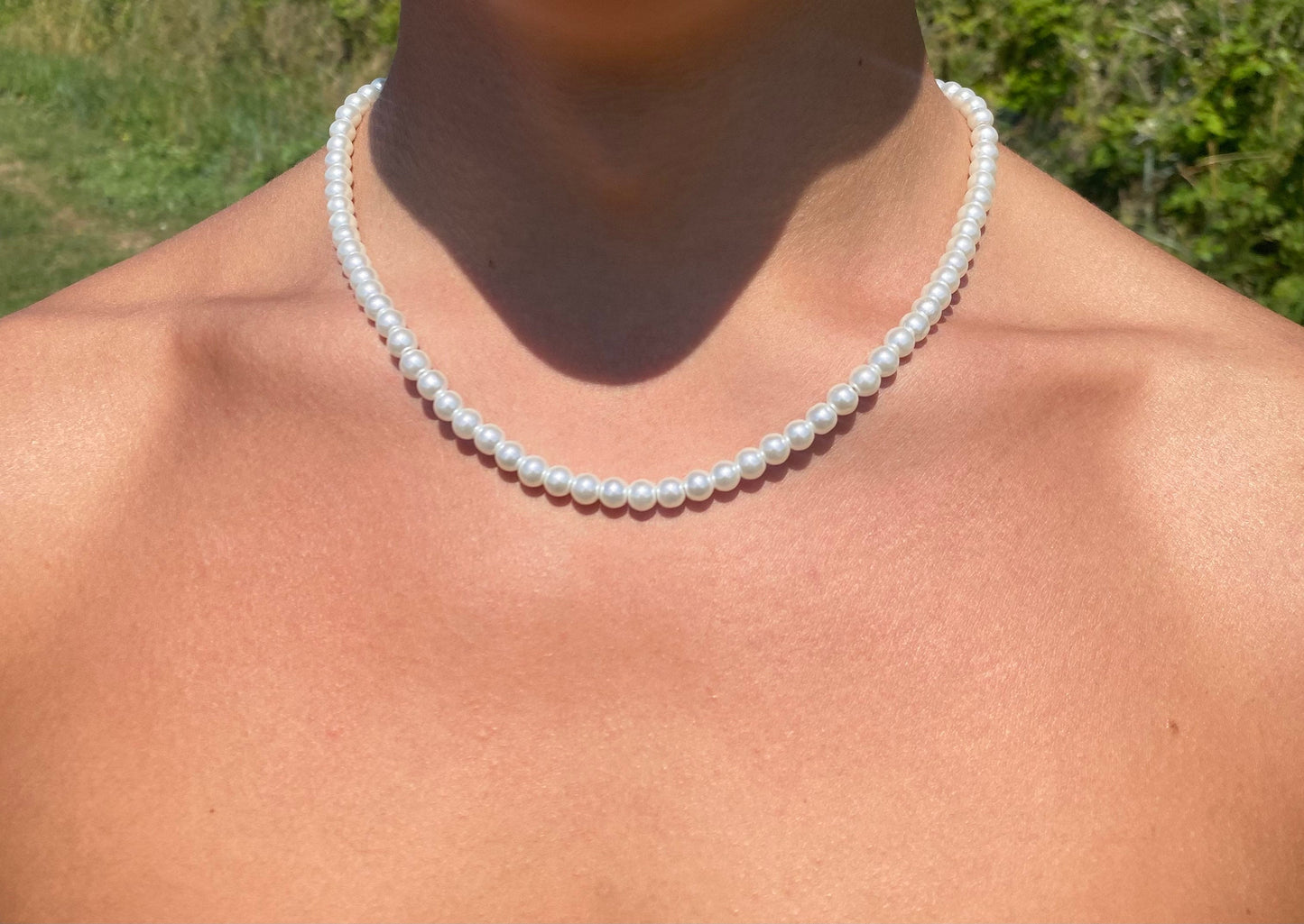 Mens Signature Pearl Necklace 6mm
