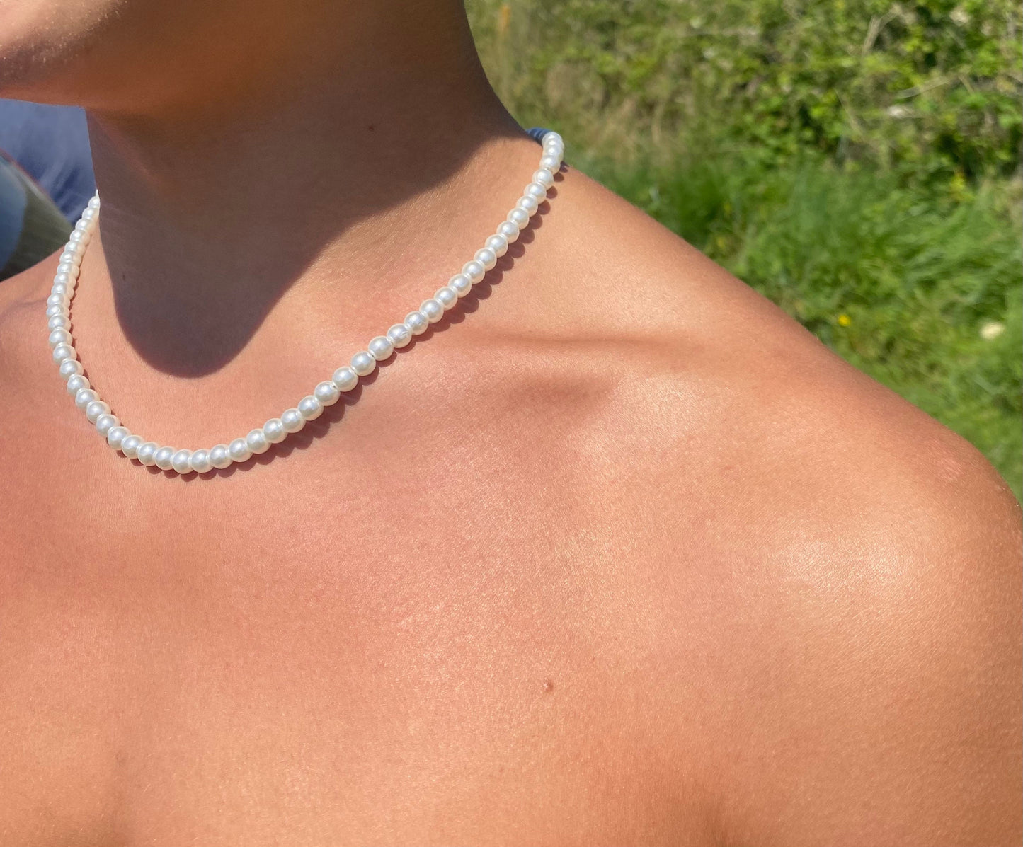 Mens Signature Pearl Necklace 6mm