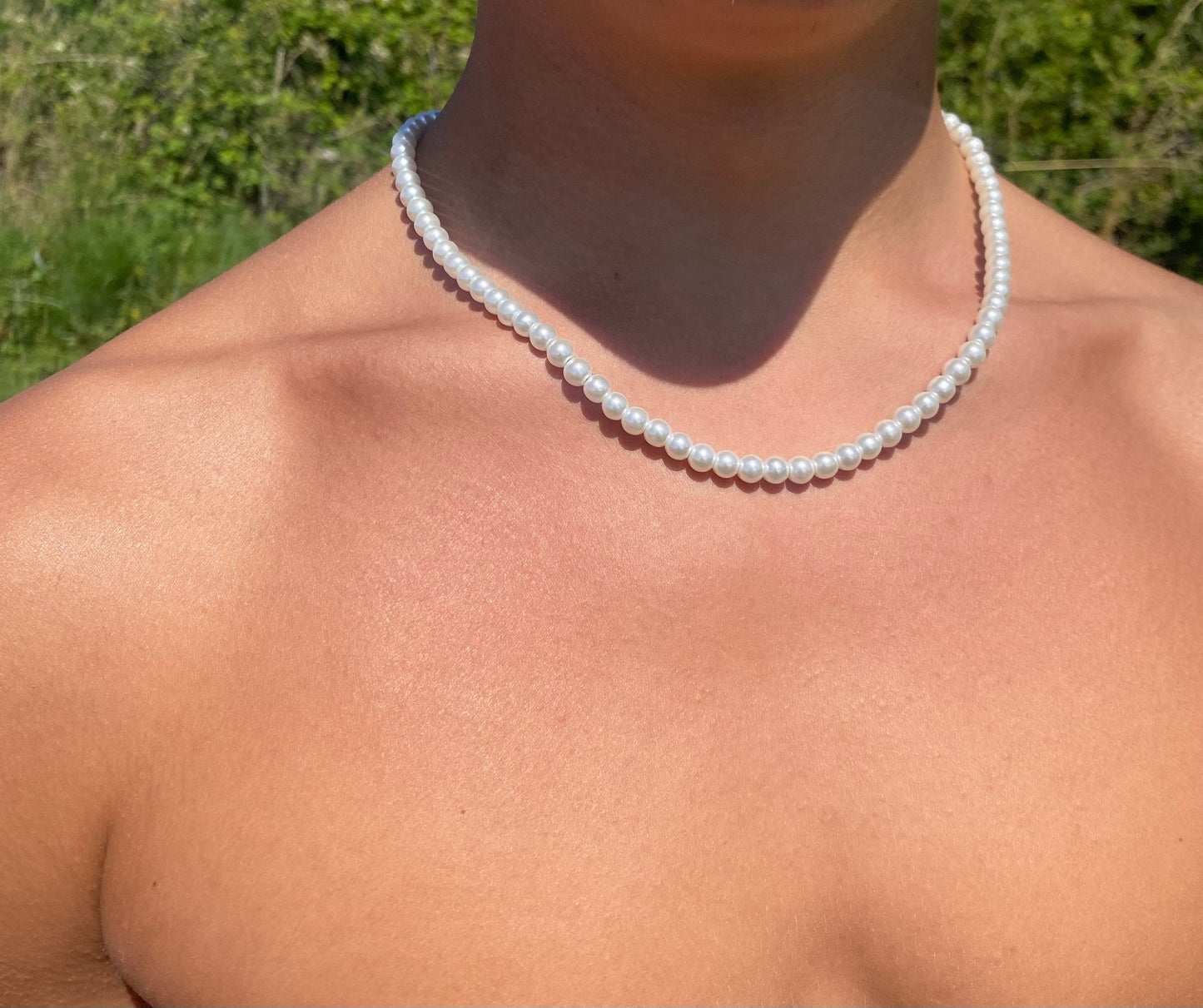 Mens Signature Pearl Necklace 6mm