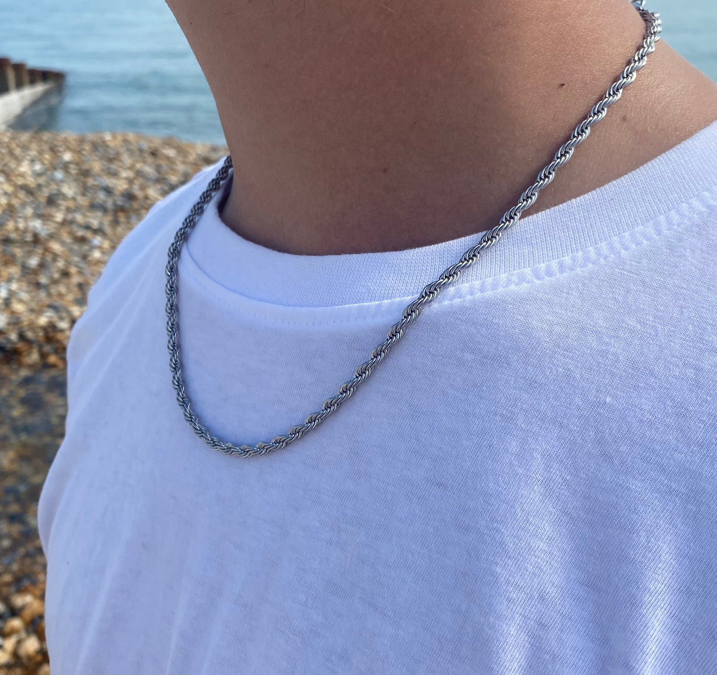 Silver rope Chain 4mm