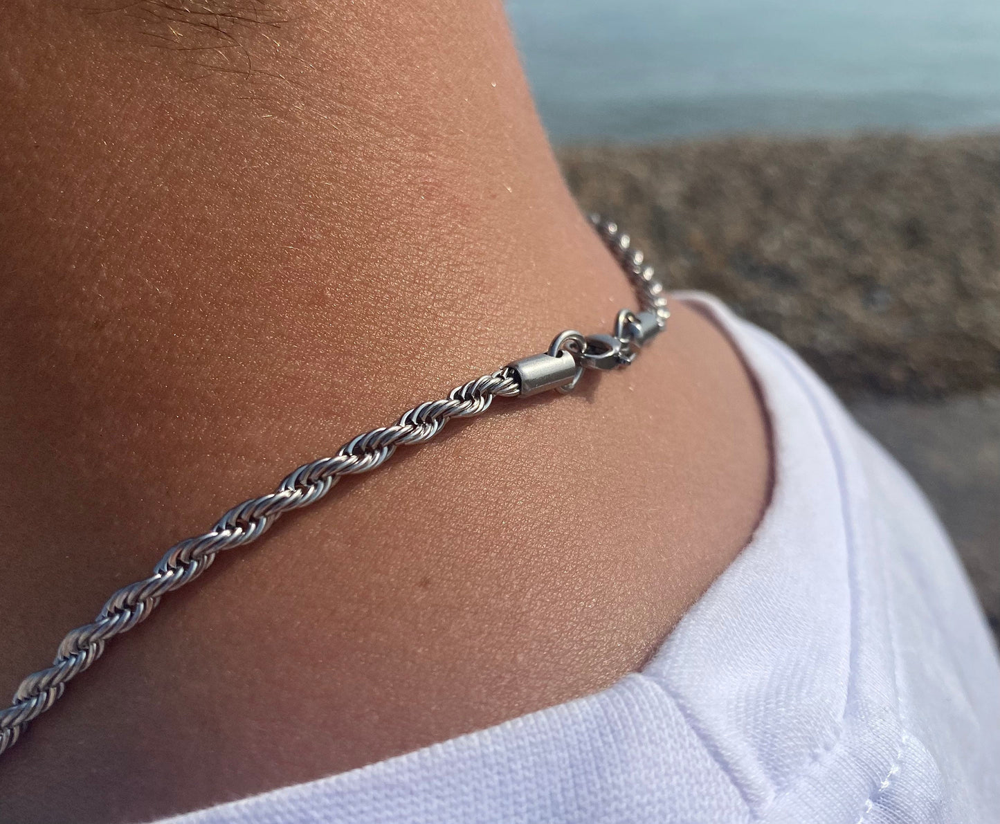 Silver rope Chain 4mm