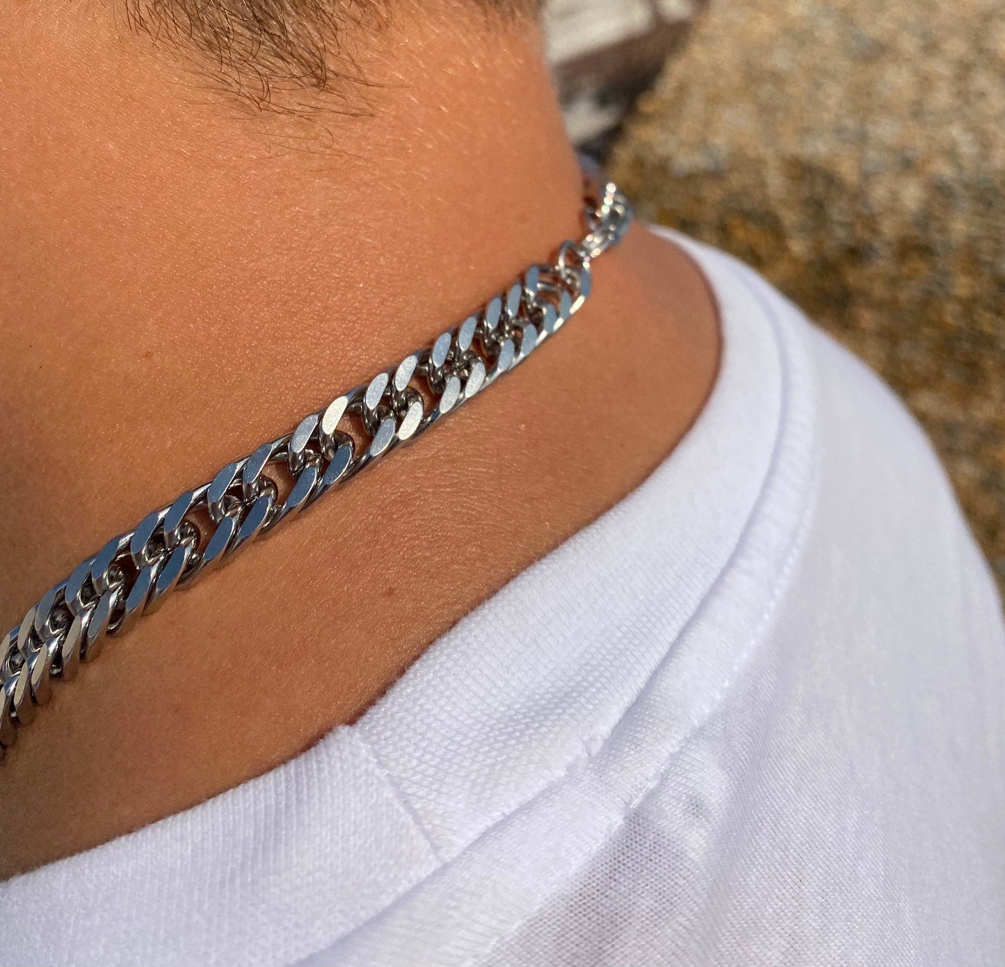 Silver Cuban Chain 10mm