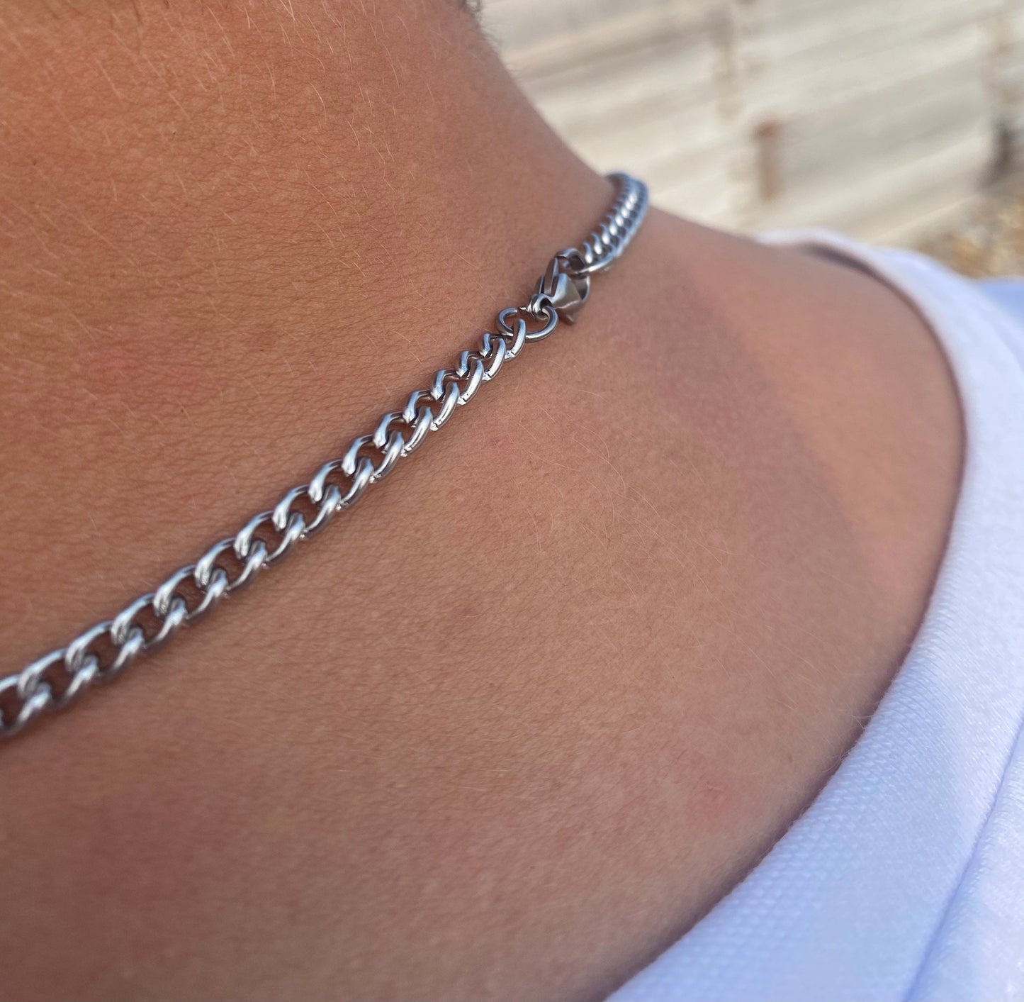 Silver Cuban Chain 4mm