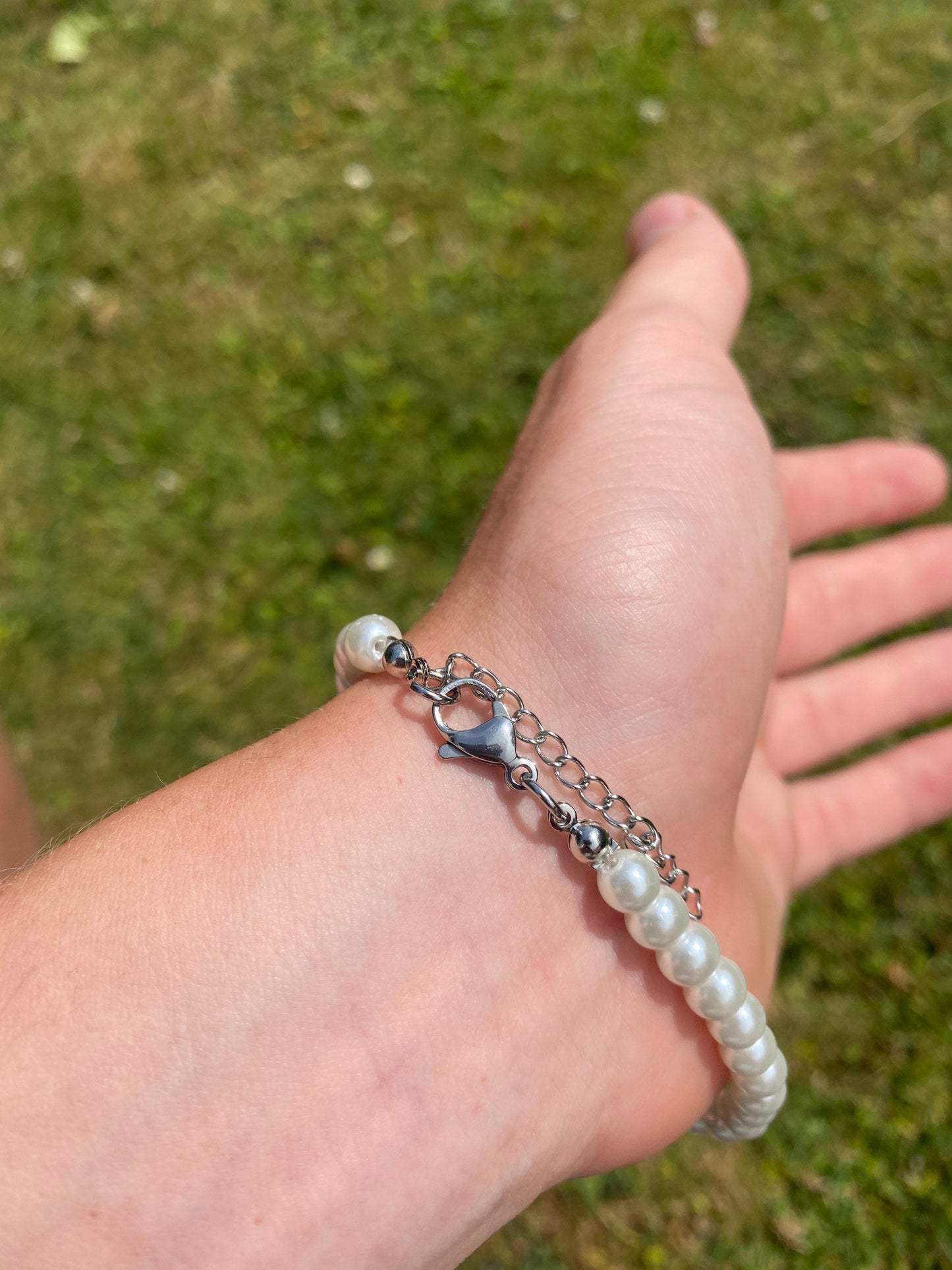 Mens Pearl Bracelet 6mm