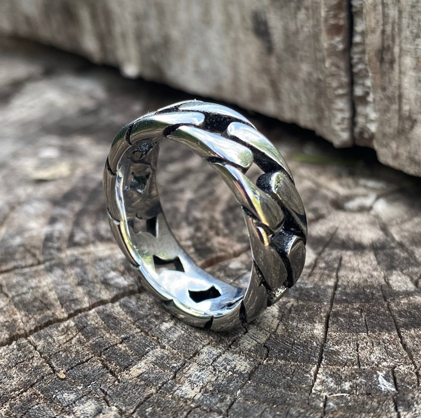 Silver Cuban Chain Ring