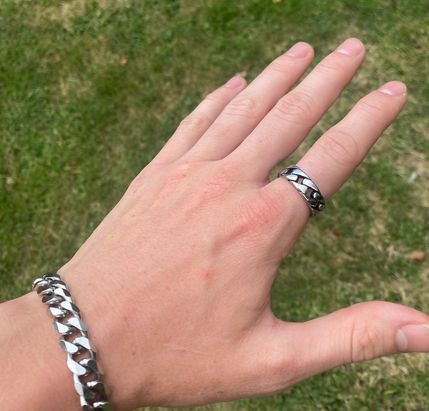 Silver Cuban Chain Ring