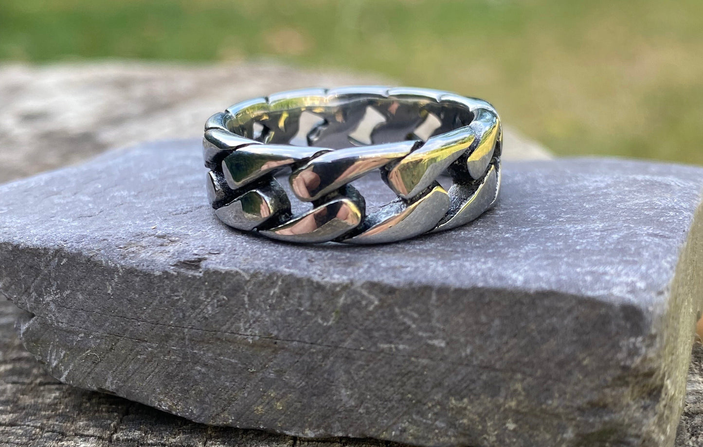 Silver Cuban Chain Ring