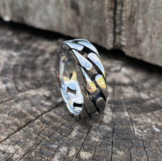 Silver Cuban Chain Ring