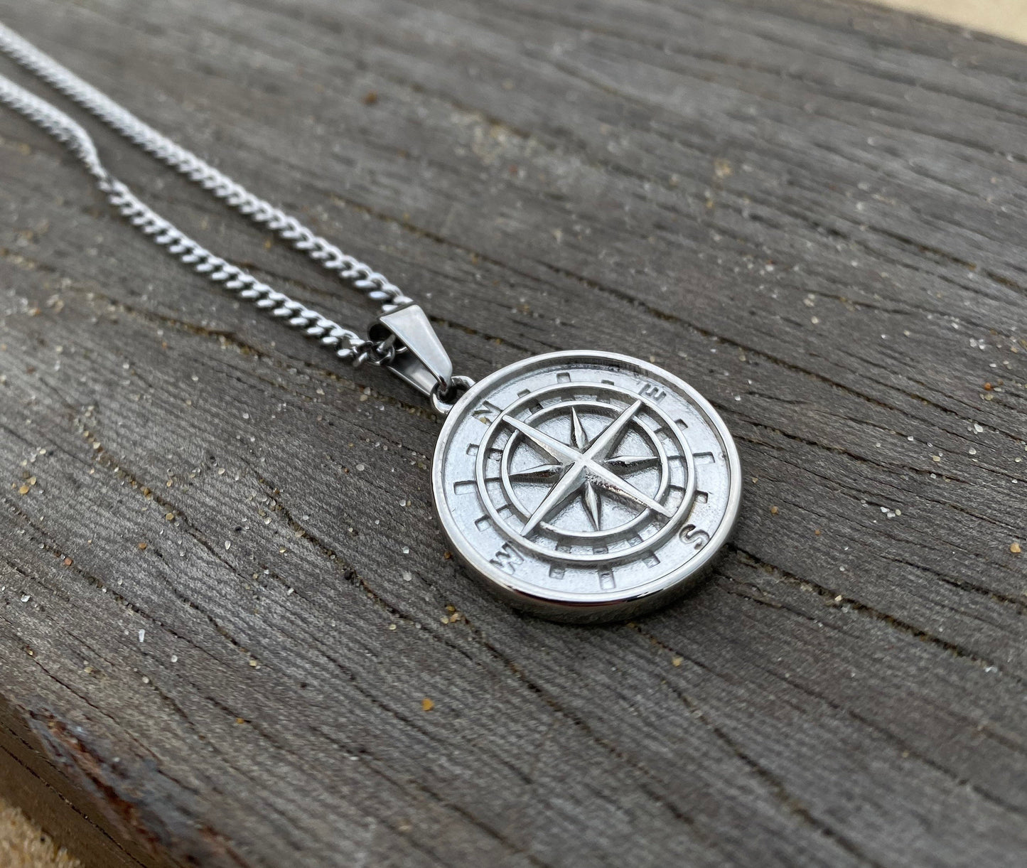 Gold North Star Compass Necklace 2 Chain Set