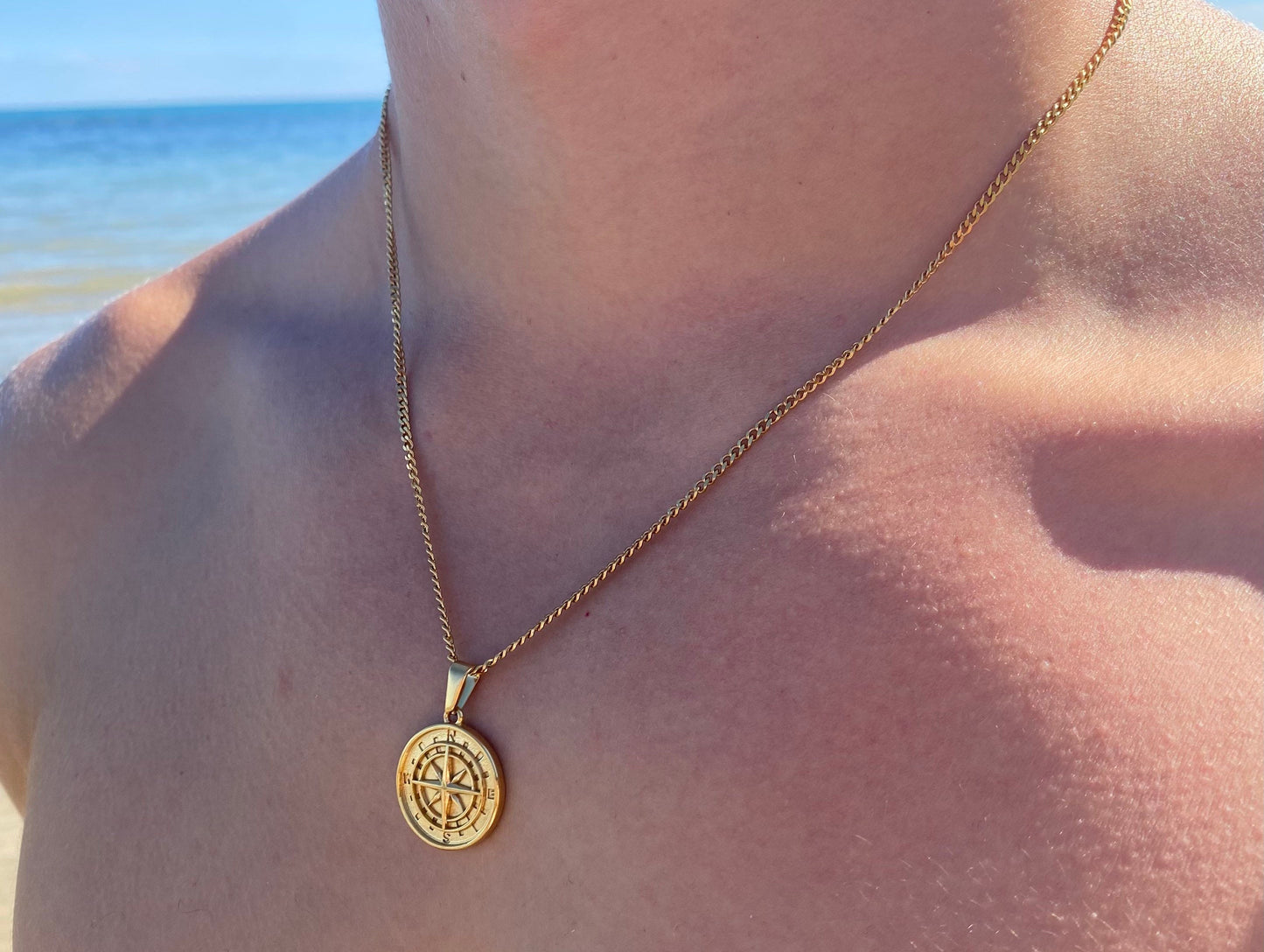 Silver Compass Pendant
