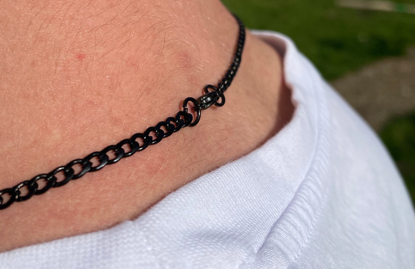 Mens Black Cuban Chain 4mm