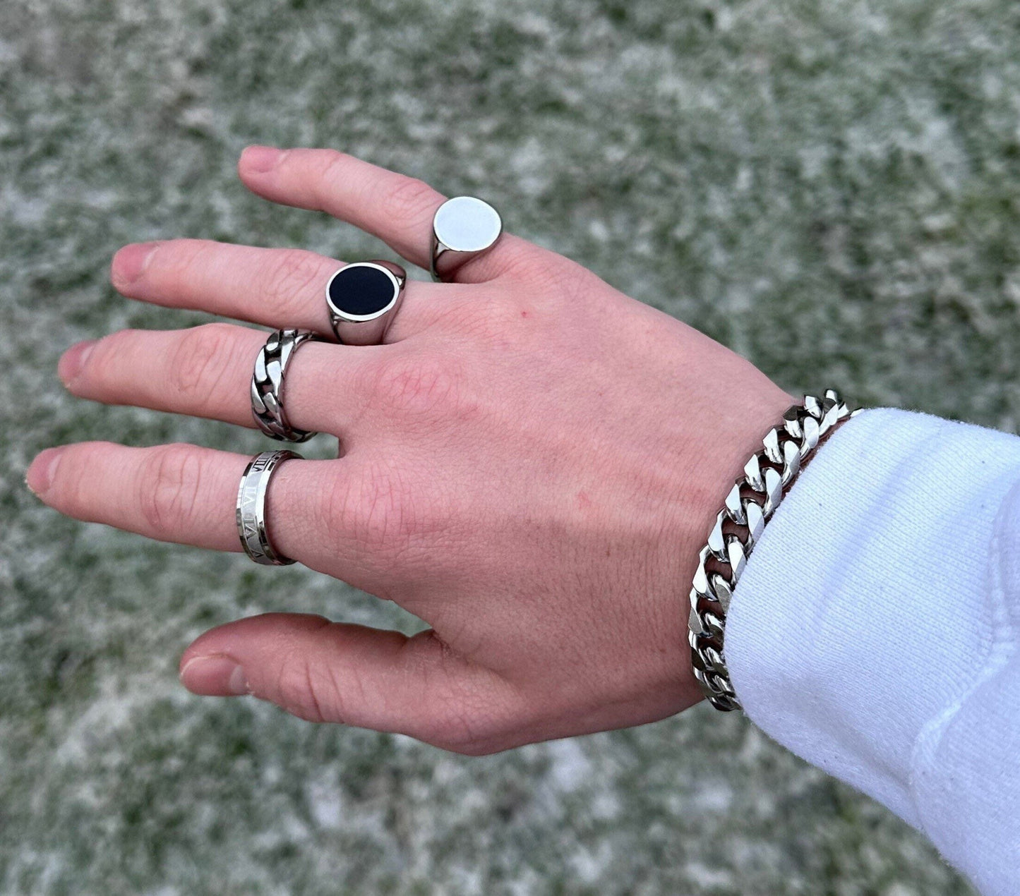 Mens Bracelet and Ring Combo