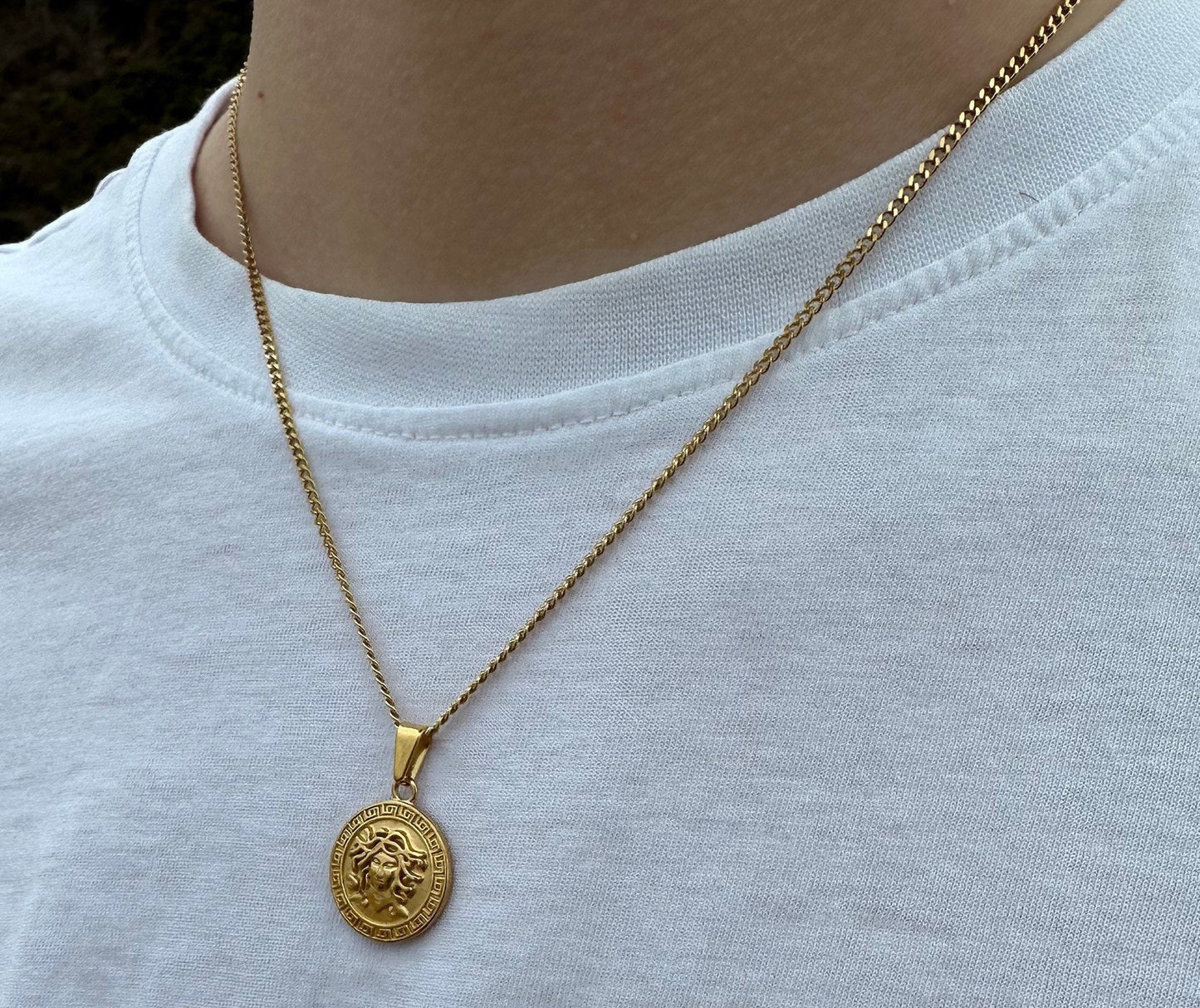 Silver Medusa Pendant