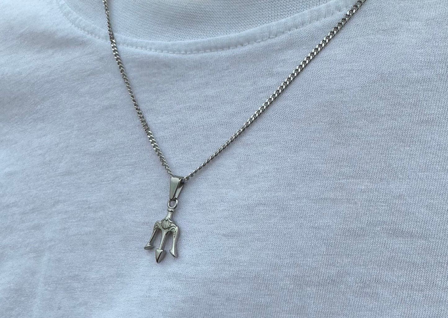 Silver Trident Pendant