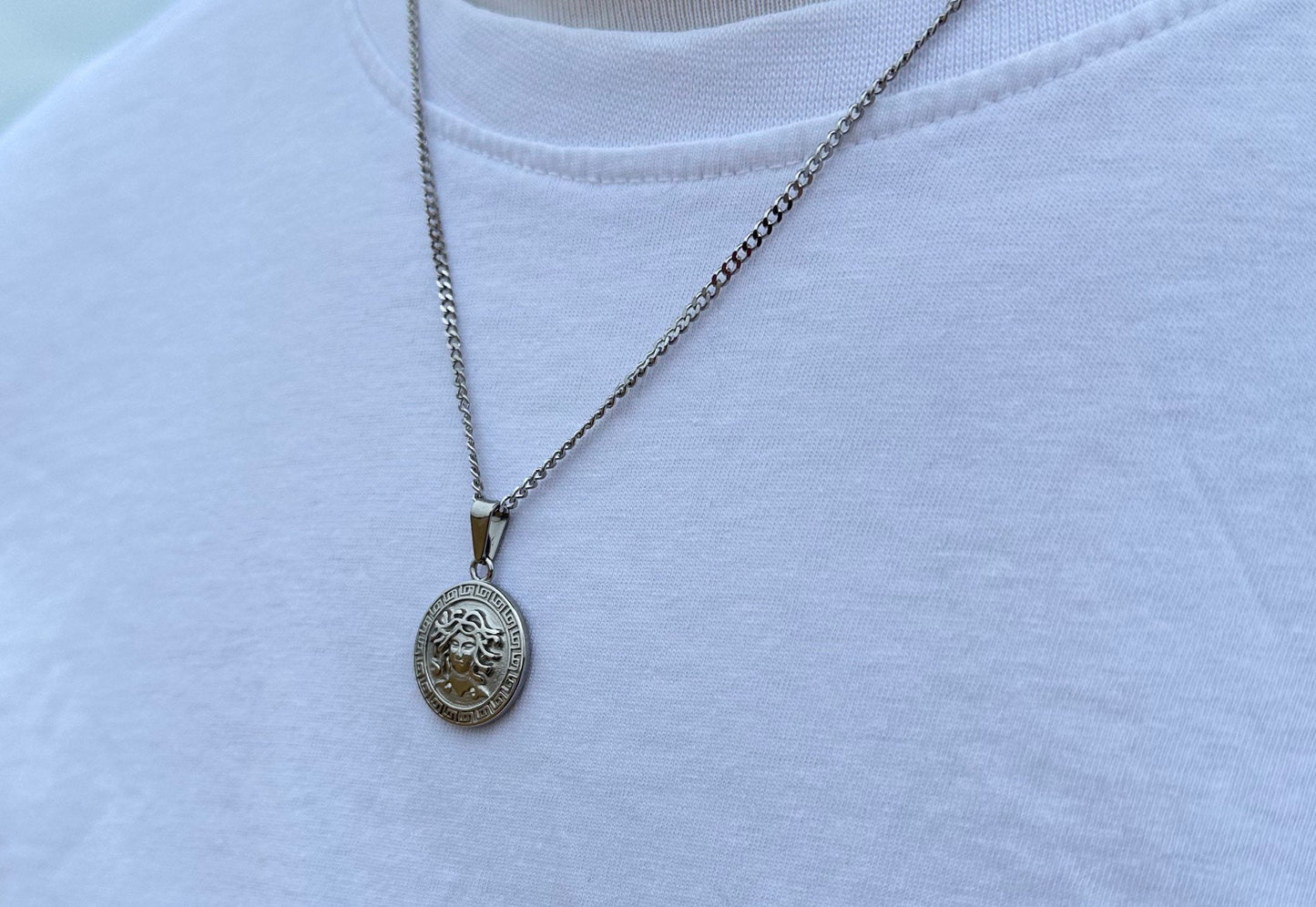 Silver Medusa Pendant