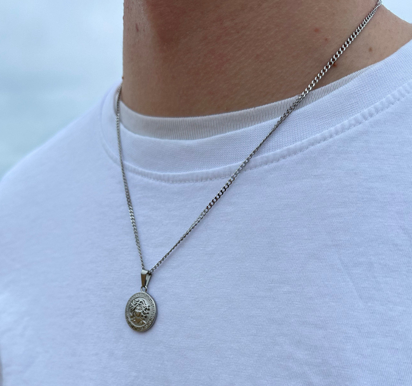 Silver Medusa Pendant