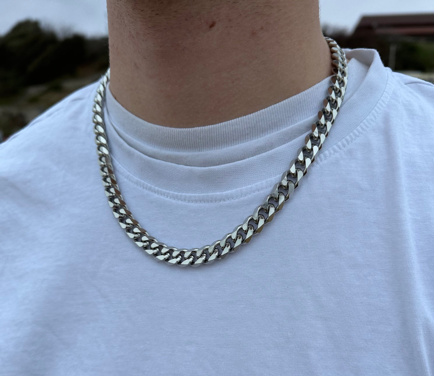 Silver Miami Cuban Chain 11MM