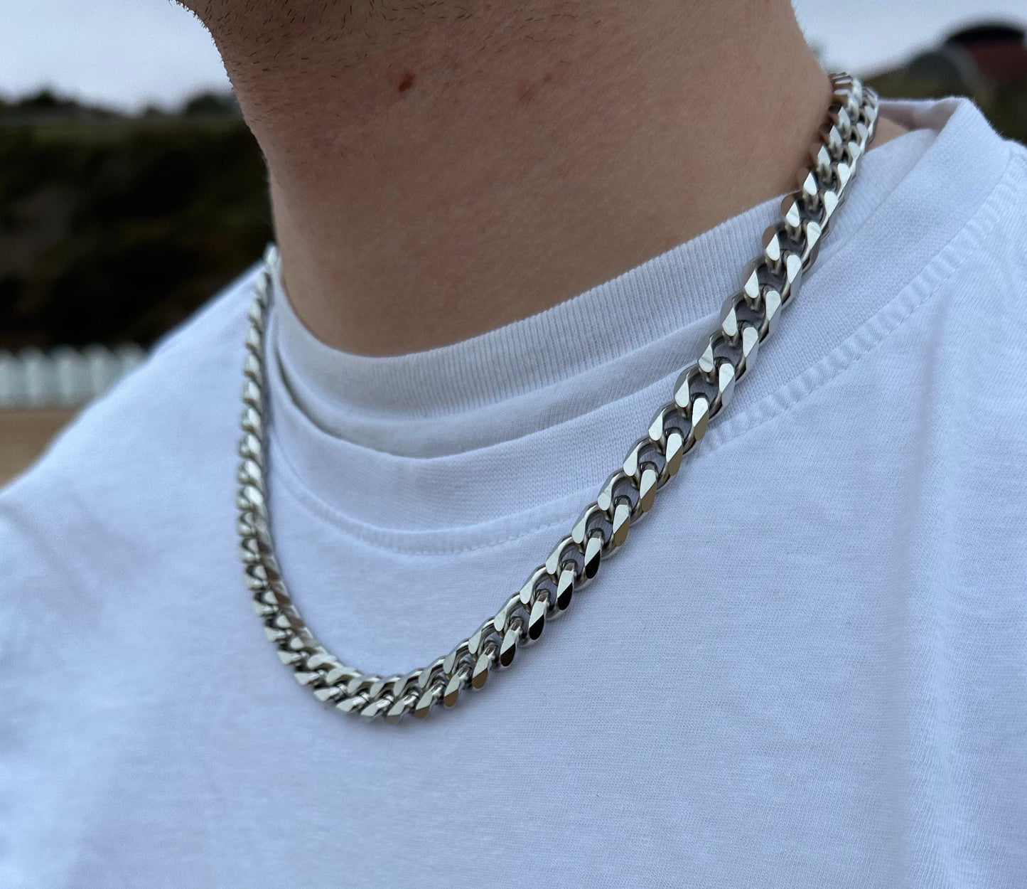 Silver Miami Cuban Chain 11MM