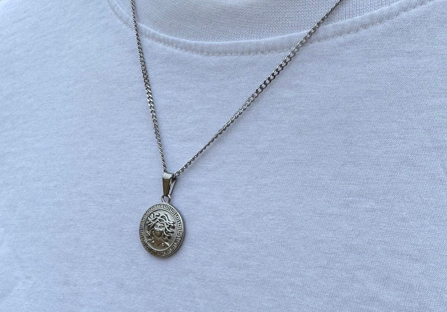 Silver Medusa Pendant
