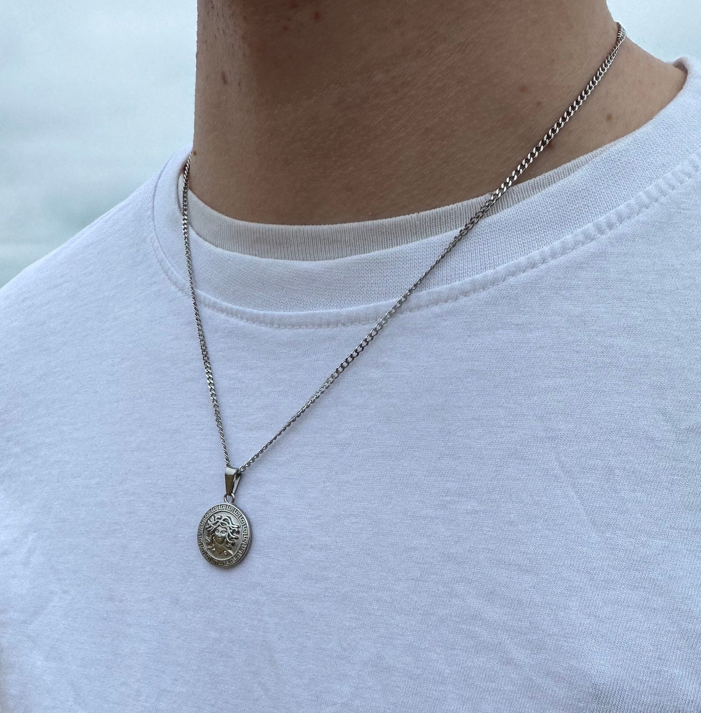 Silver Medusa Pendant