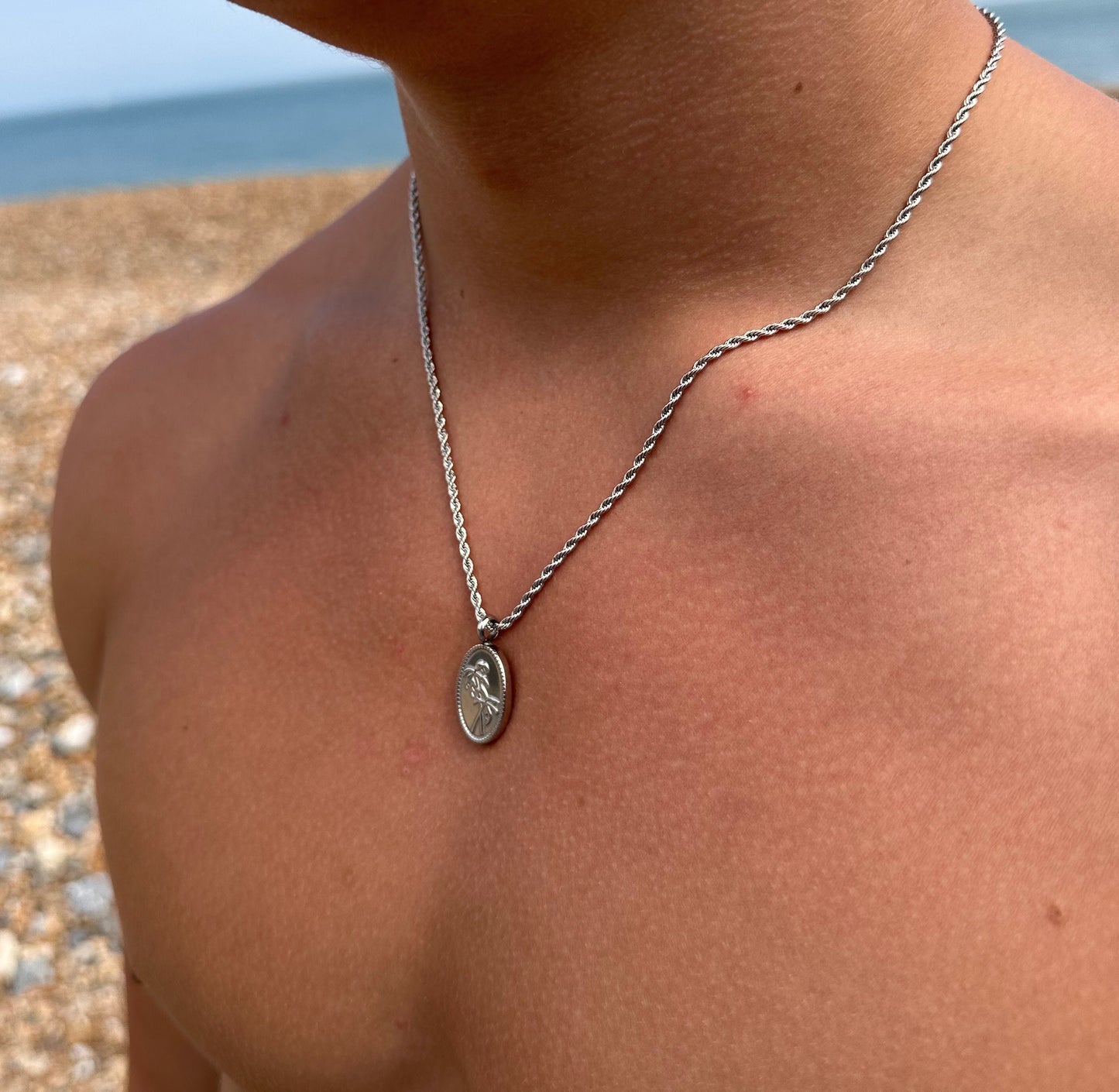 Silver palm Tree Pendant