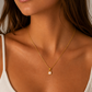 Mini Opal Stone Necklace Gold