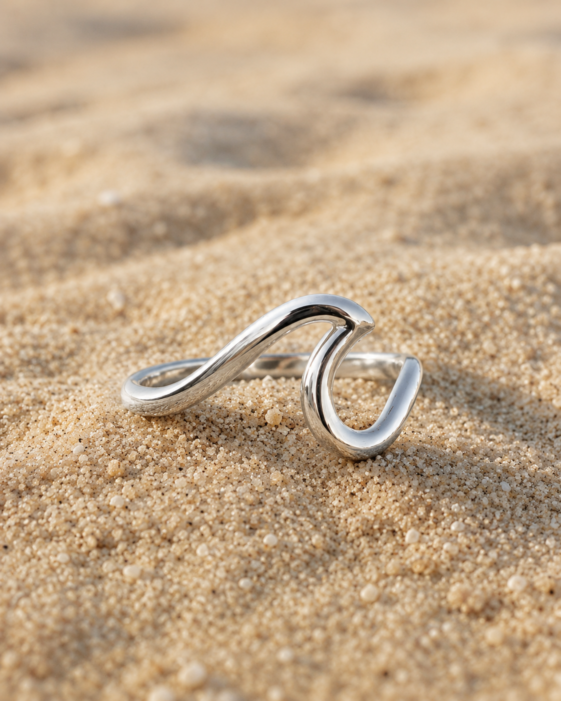 Silver Wave Ring Adjustable