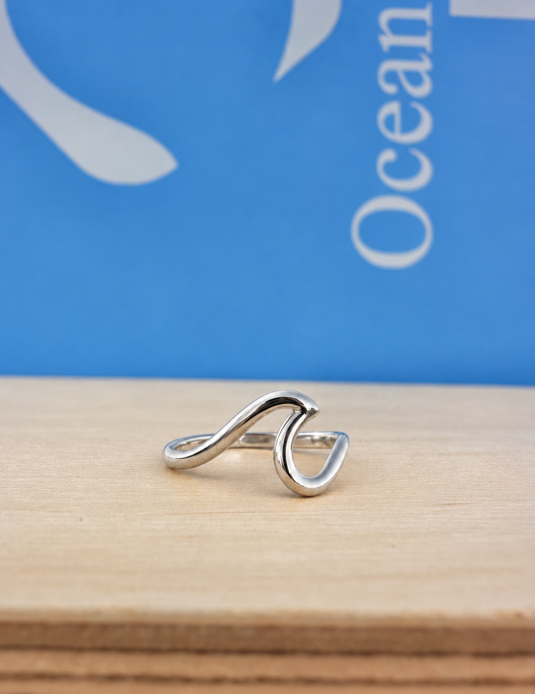 Silver Wave Ring Adjustable