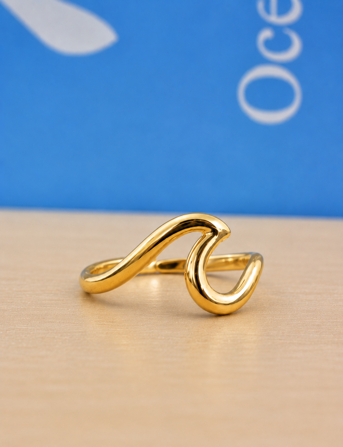 Silver Wave Ring Adjustable