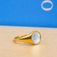 Pearl Shell Stone Ring Silver