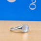Pearl Shell Stone Ring Silver