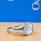 Pearl Shell Stone Ring Silver