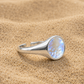 Pearl Shell Stone Ring Silver