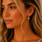 Mini Opal Stone Earrings Gold