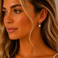 Mini Pearl Shell Stone Earrings Gold