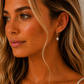 Freshwater Pearl Gold Hoop Earrings