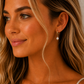 Freshwater Pearl Gold Hoop Earrings