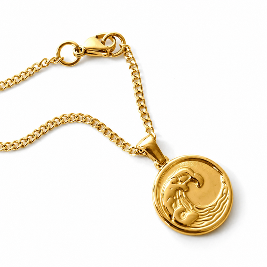 Gold Wave Pendant