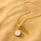 Mini Opal Stone Necklace Gold