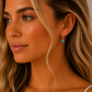 Mini Turquoise Stone Earrings Gold