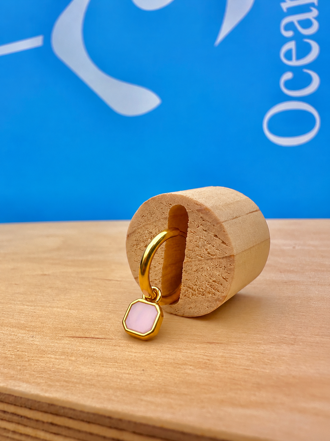 Mini Opal Stone Earrings Gold