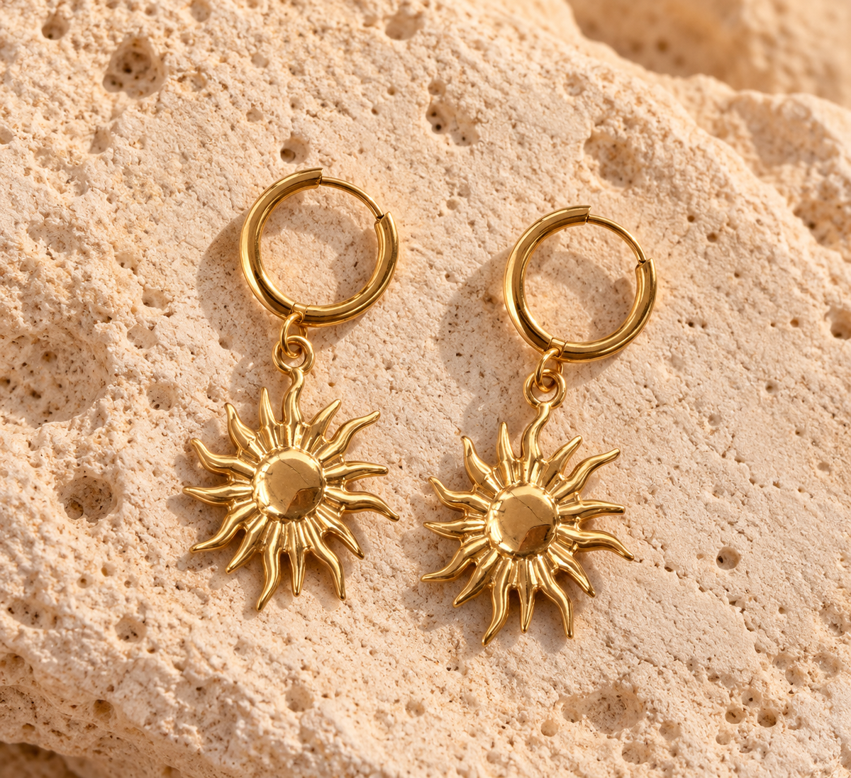 Sunshine Dangle Earrings Gold
