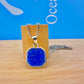 Lapis Lazuli Stone Necklace Silver