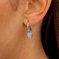 Mini Opal Stone Earrings Silver