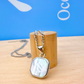 Pearl Shell Stone Necklace Silver