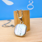 Pearl Shell Stone Necklace Silver